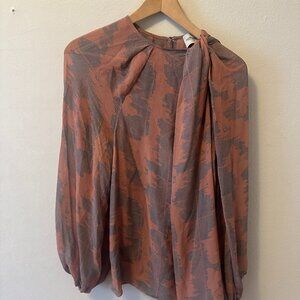 Rachel Comey Anaya Top Long Sleeve Patterned Blouse size S